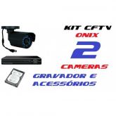 KIT Gravador+ 2 Câmeras Infravermelho 600L + Acessórios